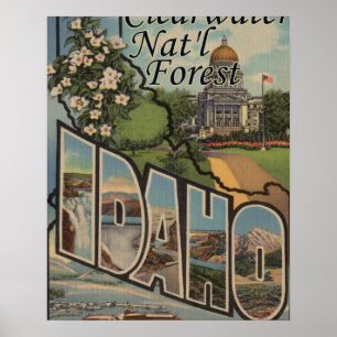 Póster Floresta nacional de Clearwater, Idaho