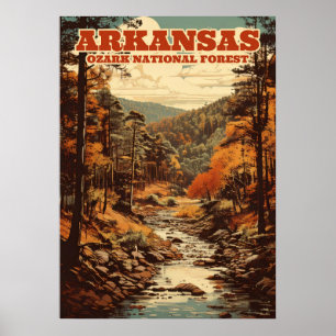 Poster Floresta Nacional de Ozark no Arkansas V01