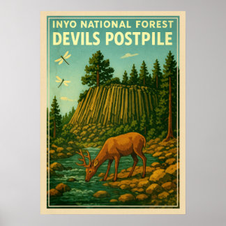 Poster Floresta Nacional Inyo - Devils Postpile V01