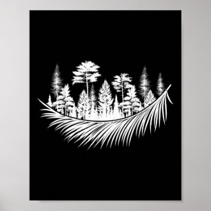 Poster Floresta Natureza Plantas Árvores Acampamento Tril