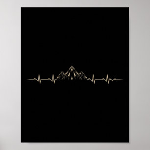 Poster Floresta Natureza Selvagem Montanha Cardíaca