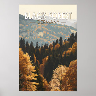 Poster Floresta Negra Alemanha Viagem Arte Vintage