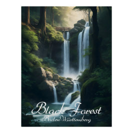 Póster Floresta Negra Cartaz de Viagem Alemanha