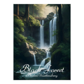 Póster Floresta Negra Cartaz de Viagem Alemanha