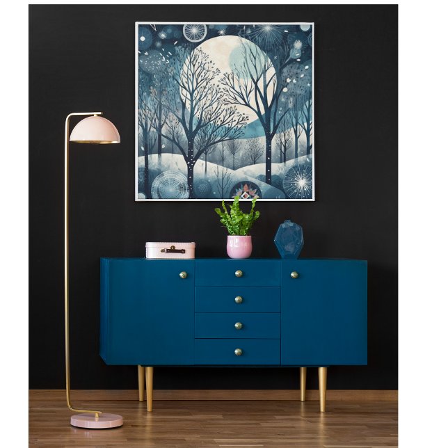 Poster Floresta Nórdica Moonliada, personalizável (Criador carregado)