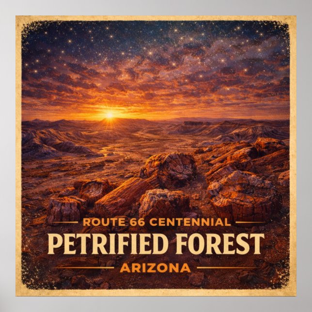 Poster Floresta Petrificada Centenário do Arizona (Frente)