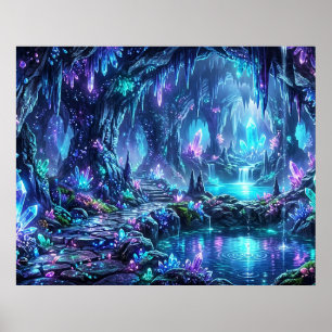 Poster Floresta Radiante com Lago