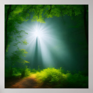 Poster Floresta Sunrise