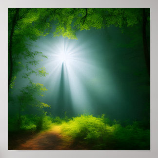 Poster Floresta Sunrise