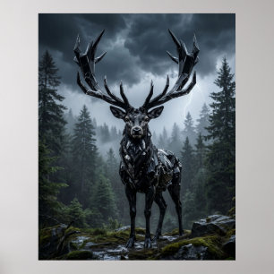 Poster Floresta Tempestuosa do Cervo de Obsidiana