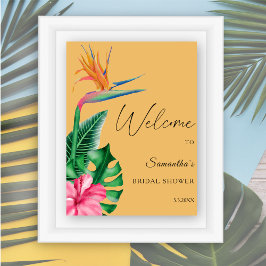 Poster Floresta tropical - sinal de boas-vindas ao chá de
