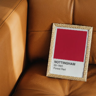 Póster Floresta Vermelha de Nottingham - Fronteira Branca