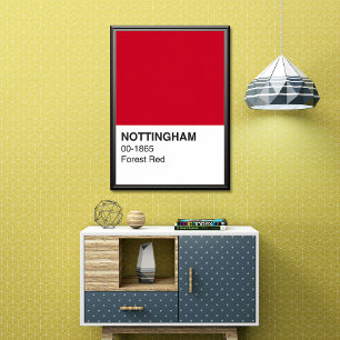 Póster Floresta Vermelha de Nottingham - Largura do Cheio