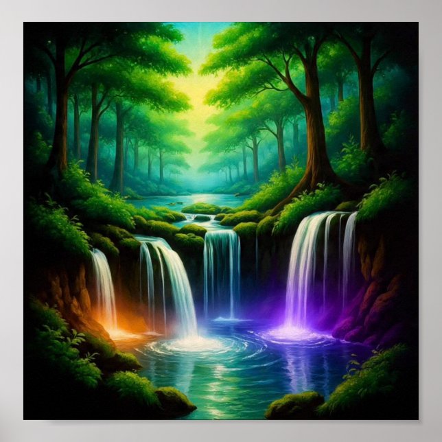 Poster FlorestaCascataBrilhante (Frente)