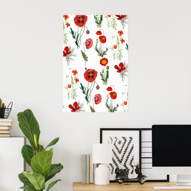 Poster Florestas de Cópias de Água Vermelha (Escritório em casa)
