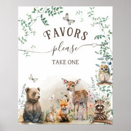 Poster Florestas florestais de floresta verde Chás de fra