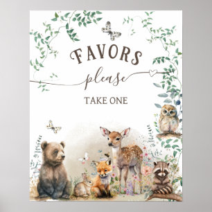 Poster Florestas florestais de floresta verde Chás de fra