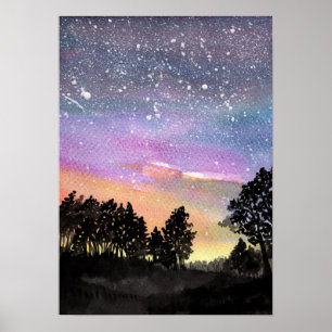 Poster Florestas Sunset