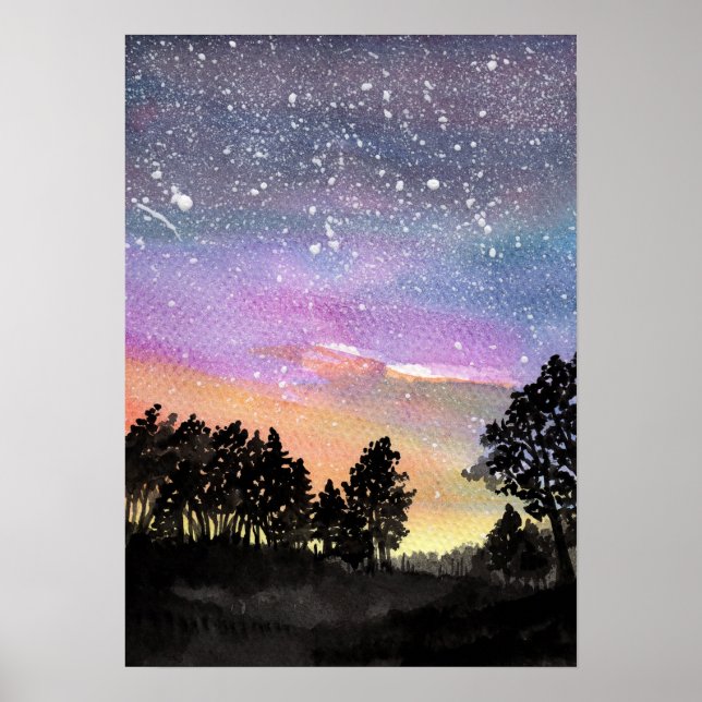 Poster Florestas Sunset (Frente)