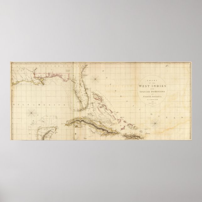 Poster Flórida e Índias Ocidentais (Frente)