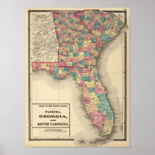 Poster Florida, Geórgia, e South Carolina 2