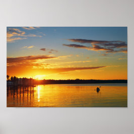 Poster Florida Kayaker no Sunset
