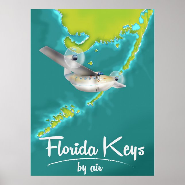 Póster Florida Keys Viagens vintage (Frente)
