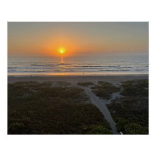 Póster Florida Sunrise Beach Photo Cocoa Beach Florida