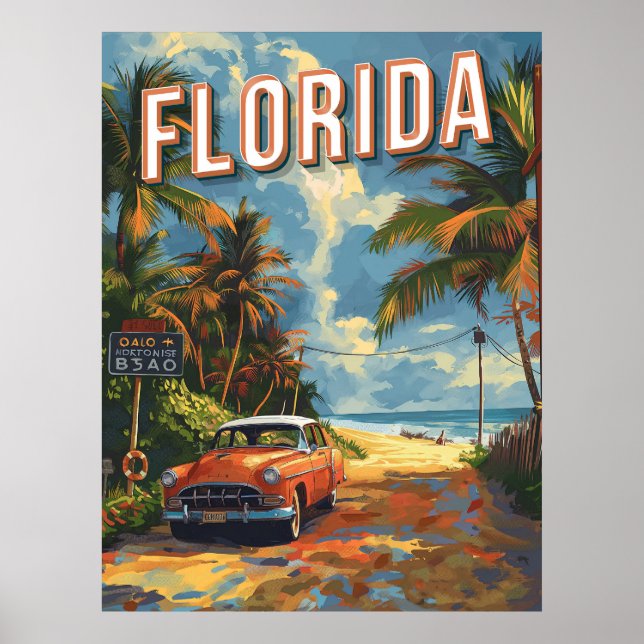Poster Florida Vintage (Frente)