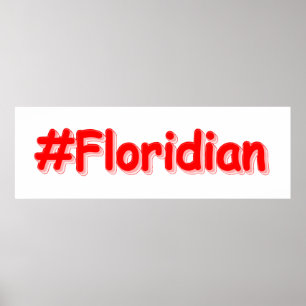 Poster "#Floridiano " Design bonito. Comprar Agora
