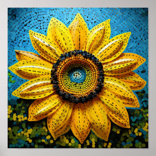 Poster Florista Fofo Girassol da Natureza
