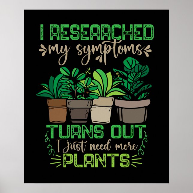 Poster Floristas Engraçadas Fábricas Sobre Jardinagem Mãe (Frente)