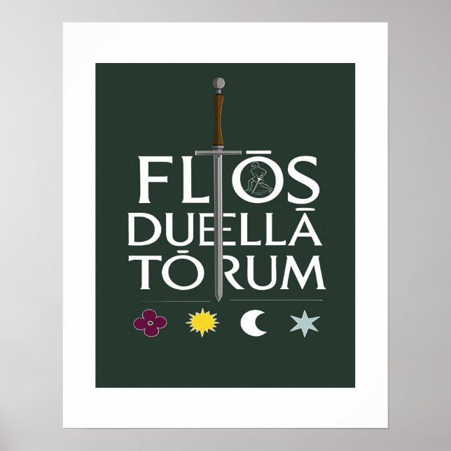 Poster Flos Duellatorum Edição Verde – Arte da Espada Med (Frente)