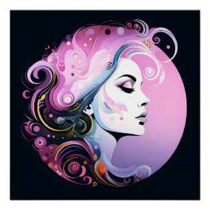 Póster "Flourish Feminina" Beleza das Mulheres