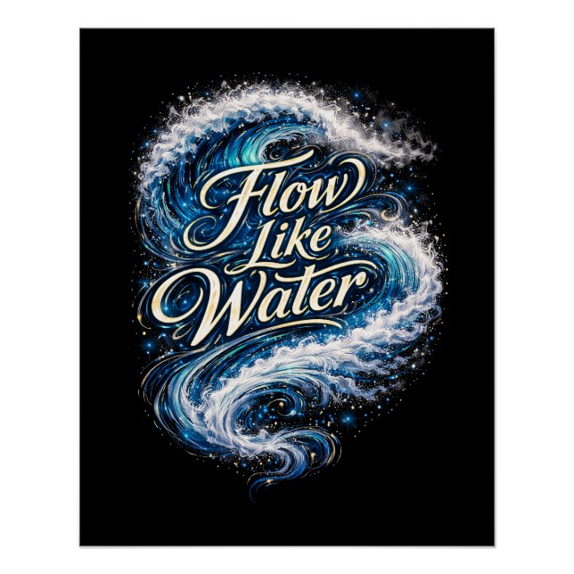 Póster Flow Like Water (Frente)