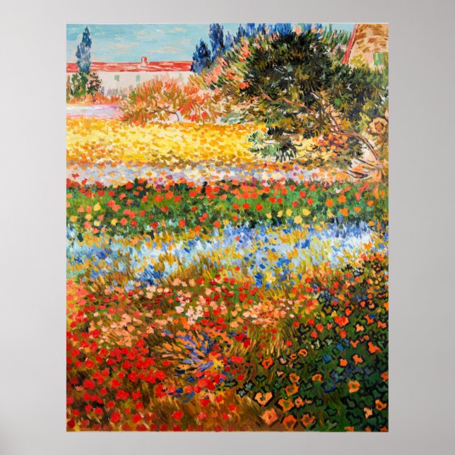 Poster 'Flower Garden' Vincent van Gogh. (Frente)