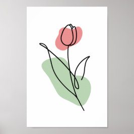 Poster Flower Line Art