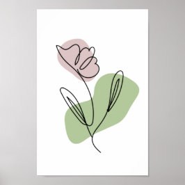 Poster Flower Line Art