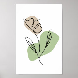 Poster Flower Line Art