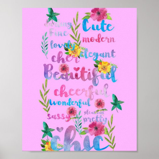 Poster Flower Lover | Flor, Bonito Moderno (Frente)