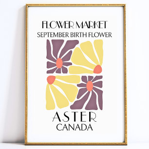 Poster Flower Market Birth, floração, SETEMBRO Art Impres