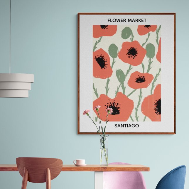 Poster Flower Market Editable Santiago (Criador carregado)