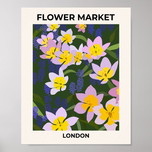 Poster Flower Market London Botanical (Frente)