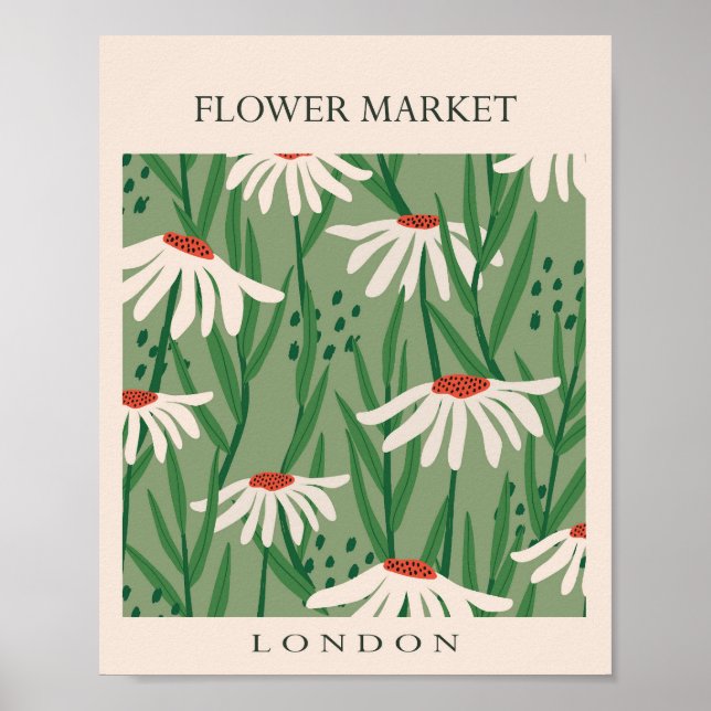 Poster Flower Market London - Flores de Abstrato (Frente)