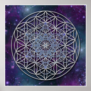 Poster FLOWER OF LIFE - Archangel Metatron Cube