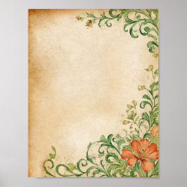 Poster Flower Scrapbook & Junk Journal Supplies Download