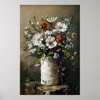 Poster Flower Toilet Paper Roll Print, Botanical Bathroom