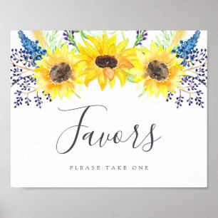 Poster Flowerfields Wedding Favor Sign