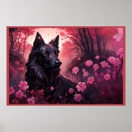 Poster Flowers and Paws