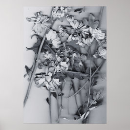 Poster Flowers in Black and White